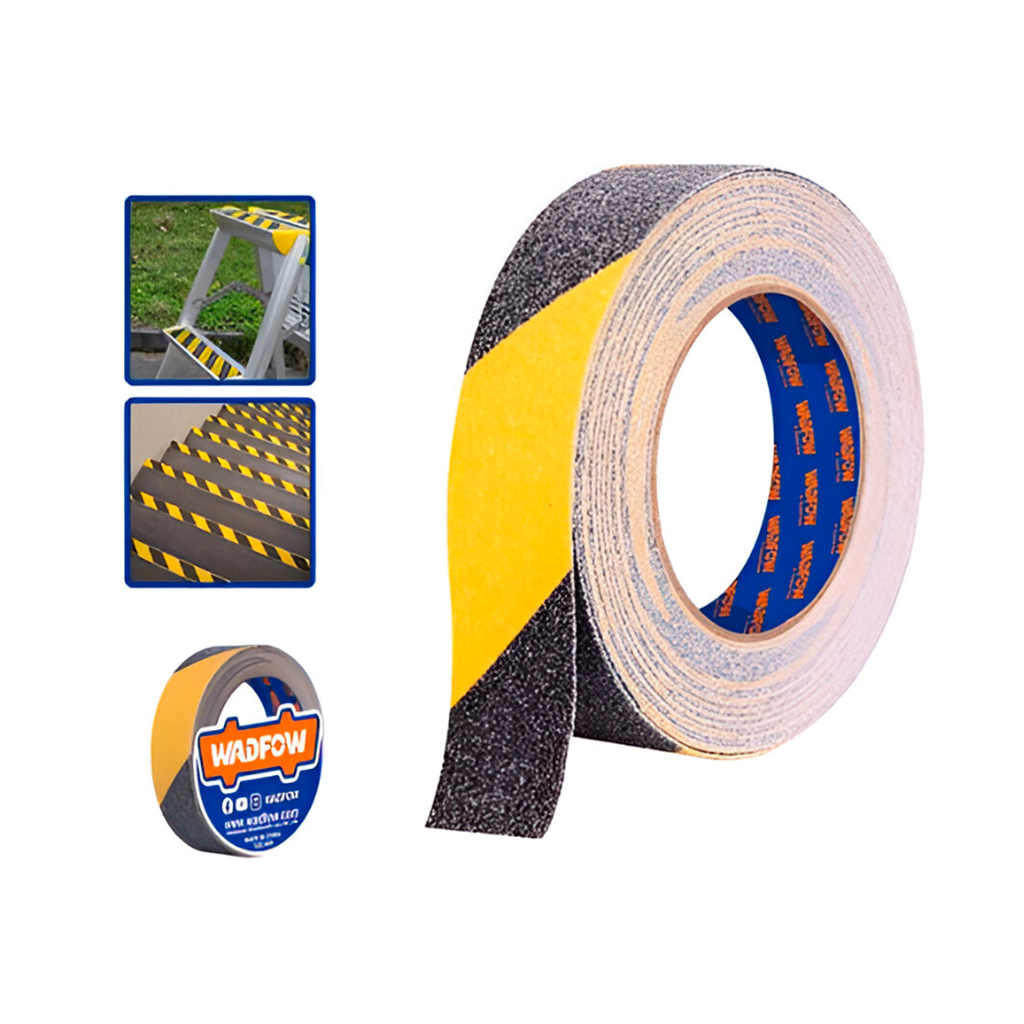 Cinta antiderrapante 5mx25mm wadfow amarilla/negro wva3535