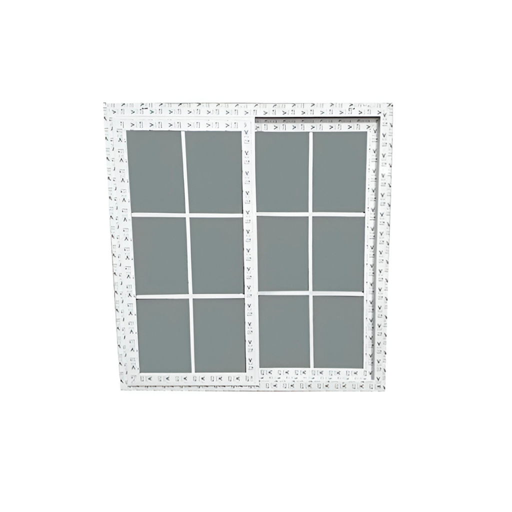 Ventana corrrediza cuadriculada upvc 1.2 x 1.2 metros vento blanco