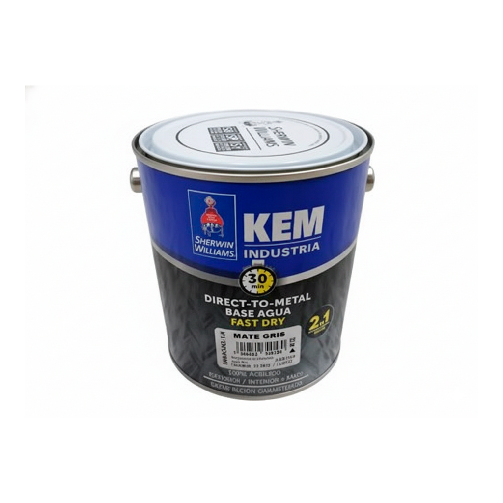 Kem direct-to-metal base agua 1-galon sherwin williams gris mate