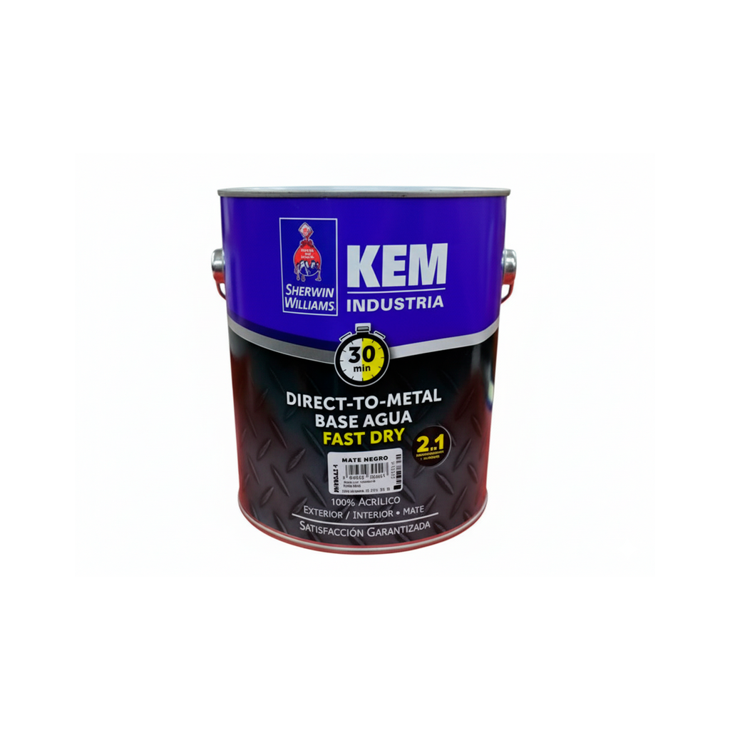 Kem direct-to-metal base agua 1-galon sherwin williams negro mate