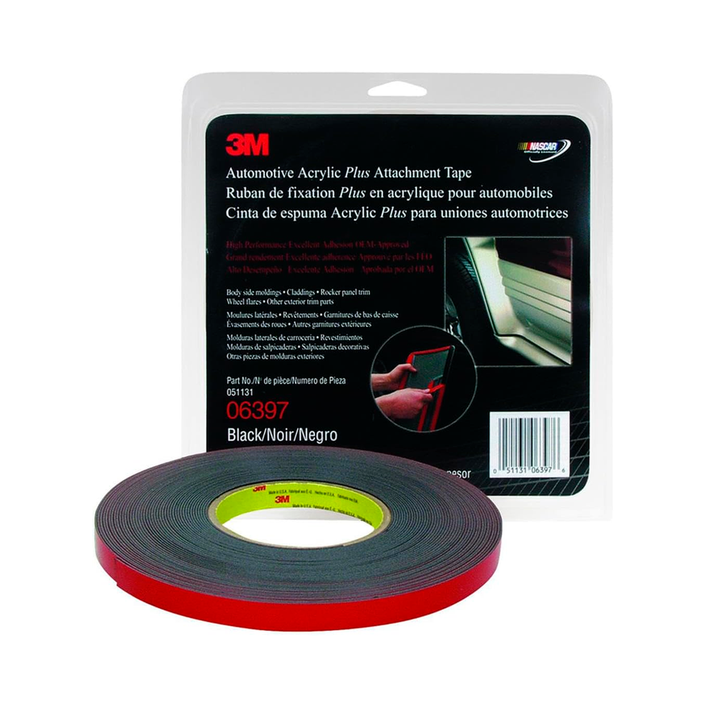 Cinta espuma acrilico 1/2"x20yd 06382 negro