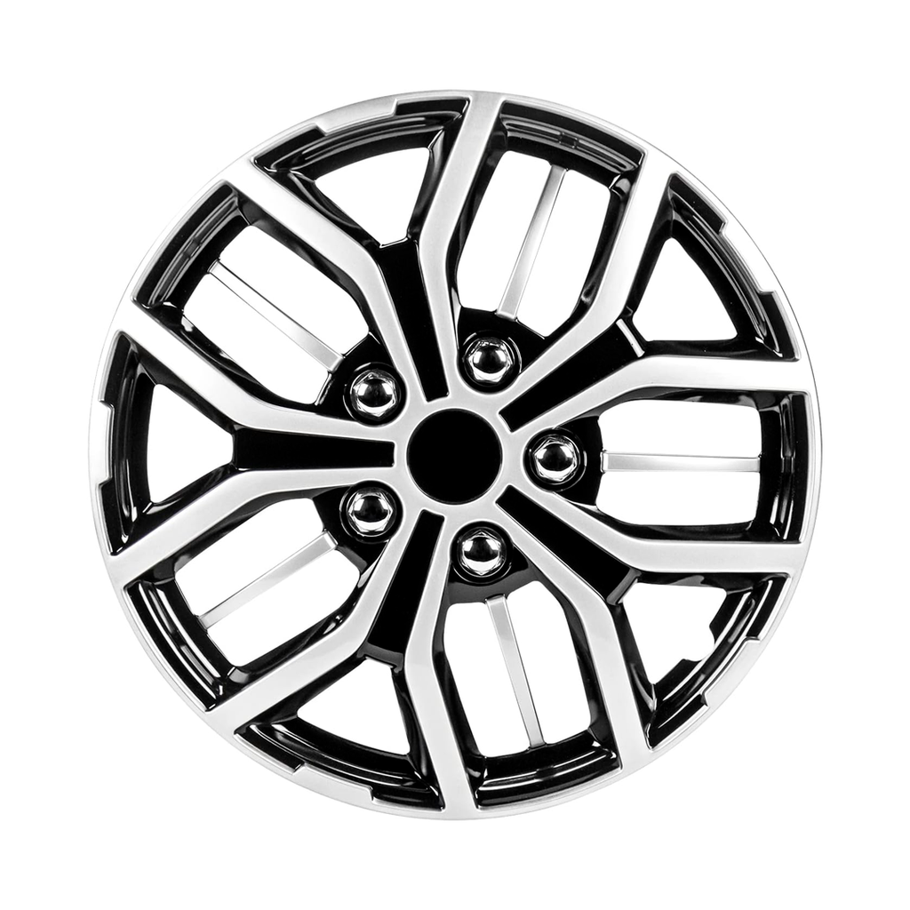 Copas carro rin 15 car+ 507142s plateado/negro