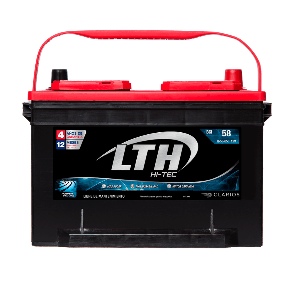 Bateria  carro 100a lth h-58-650 12v hi-tec