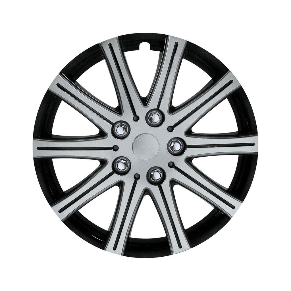 Copas carro rin 14 car+ 506124p plateado/negro
