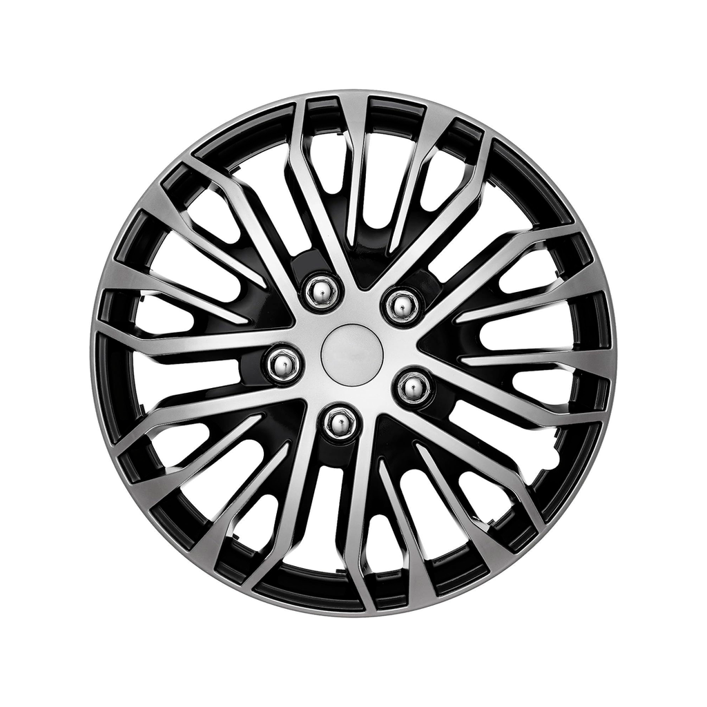 Copas carro rin 16 car+ 508141s plateado/negro