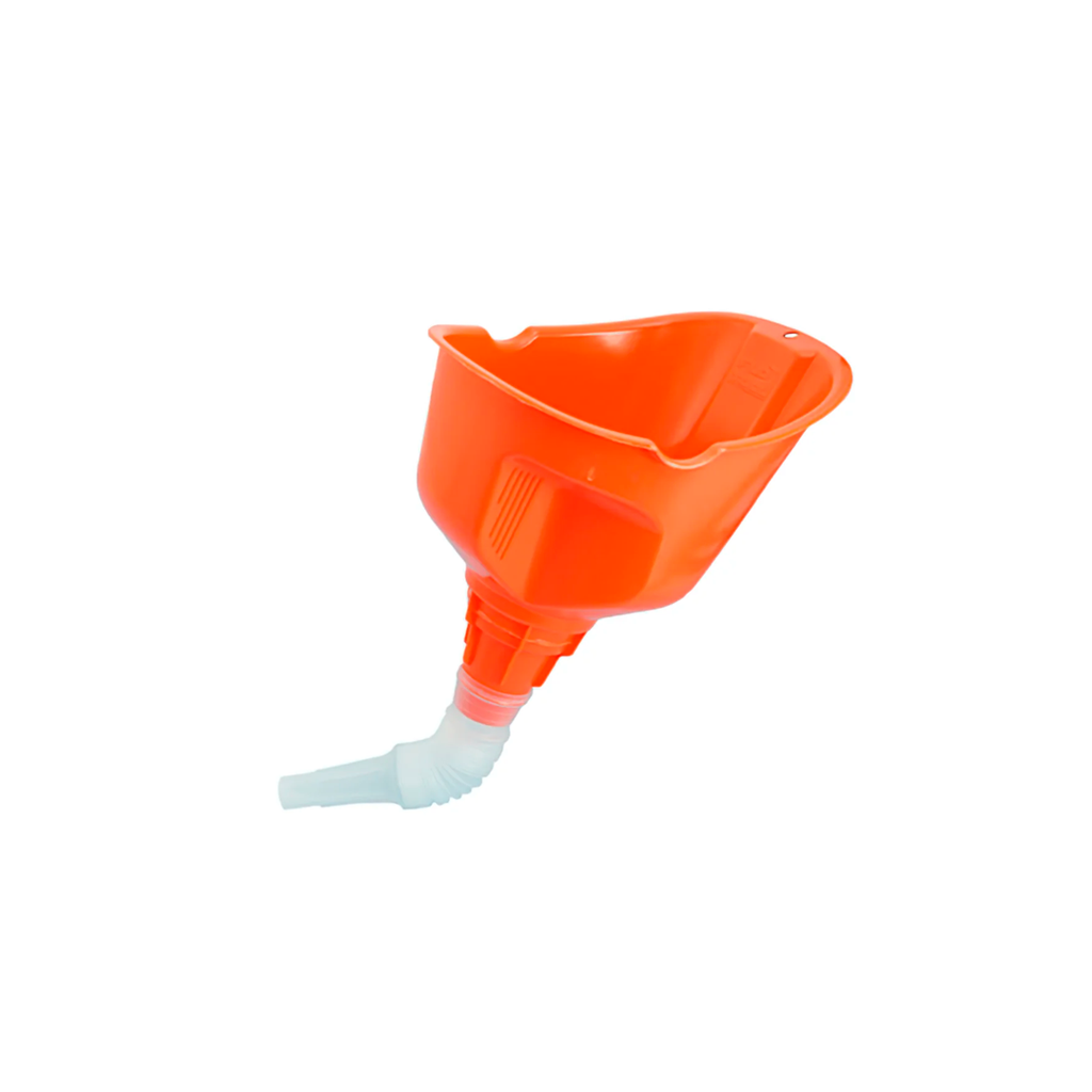 Embudo plastico con tubo flex 05060 azul/anaranjado
