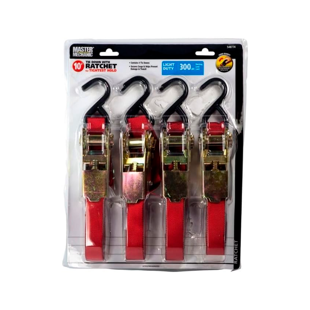 Faja amarrar carga 10' 4pc con ratch 548774
