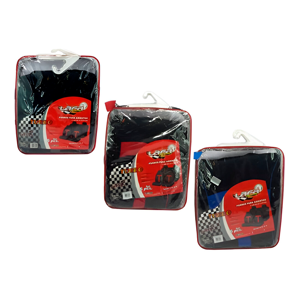 Forro para asiento carro 6pc lf 6097 negro/azul