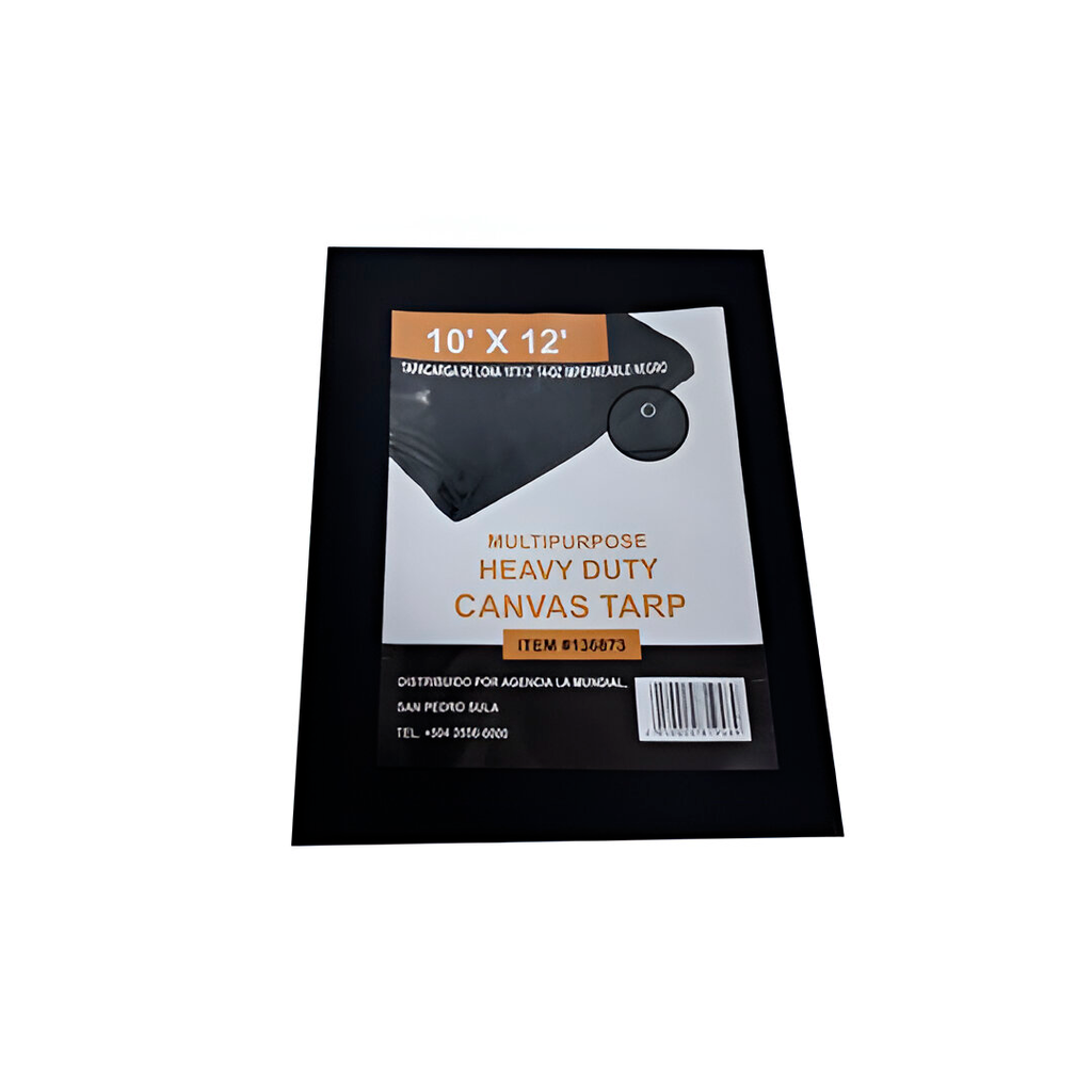 Tapacarga de lona 10'x12' 14-oz negro
