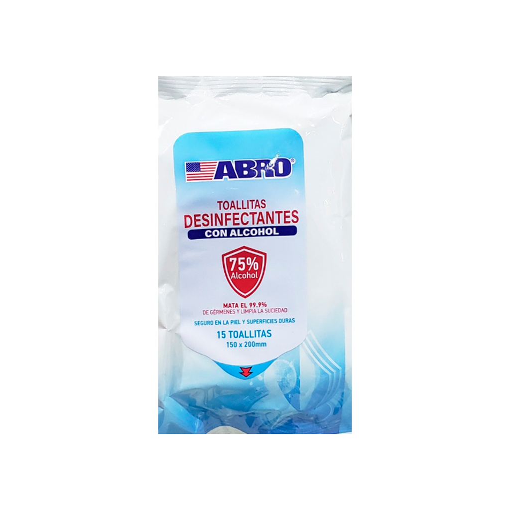 Toallitas humedas para desinfectar 15 piezas abro
