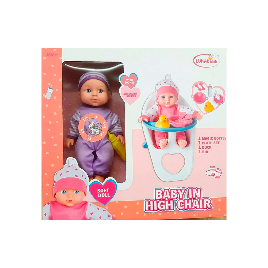 Juguete muñeca bebe 30cm con acc hx815-9