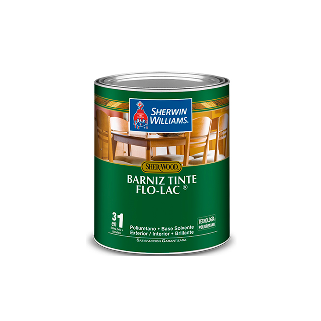 Barniz-tinte flo-lac 1/4-galon sherwin williams caoba ingles