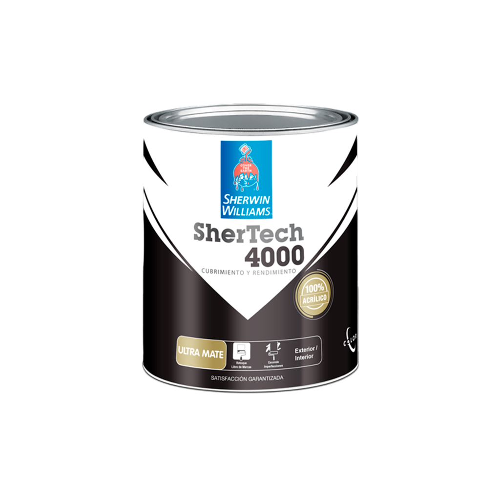 Base para cubrimiento y rendimiento para cielo raso 1-galon sherwin williams shertech 4000 blanco