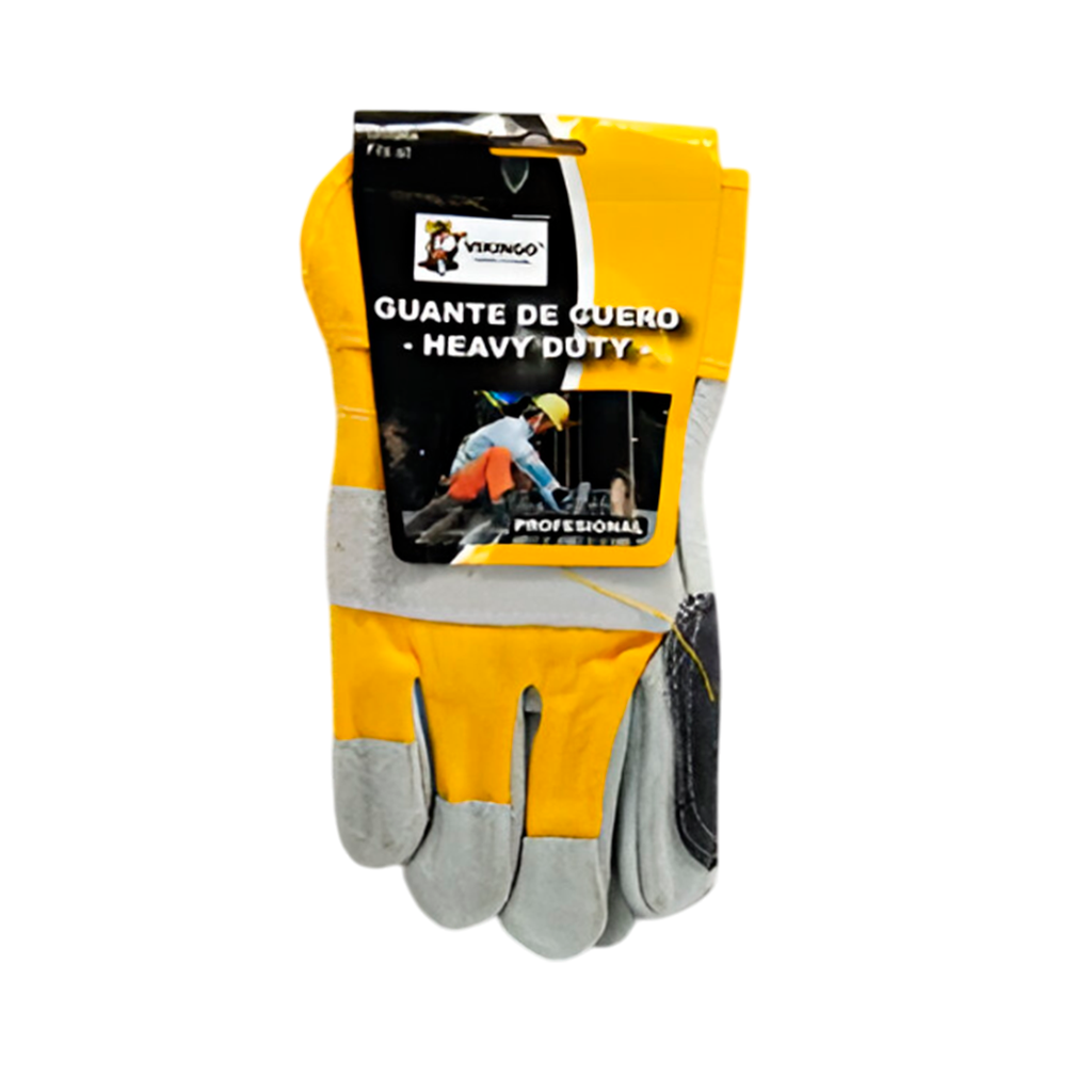 Guante cuero reforzado vikingo 8/99003 amarilo / gris