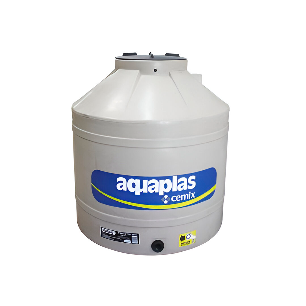 TANQUE PARA AGUA TRICAPA CON ACCESORIOS 1100 LITROS AQUAPLAS GRIS