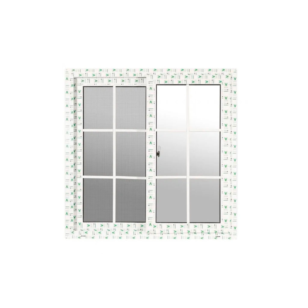 Ventana corrediza cuadriculada upvc 1.5 x 1.2 metros blanco