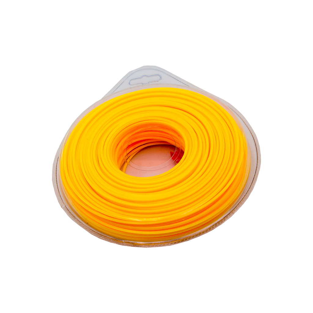 Hilo cortadora orilla 2.4mmx75m redondo amarillo
