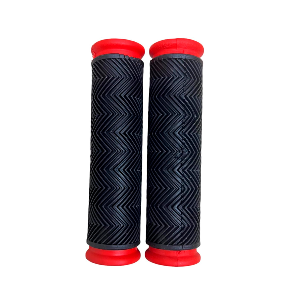 Guante bicicleta 120mm hule negro/rojo