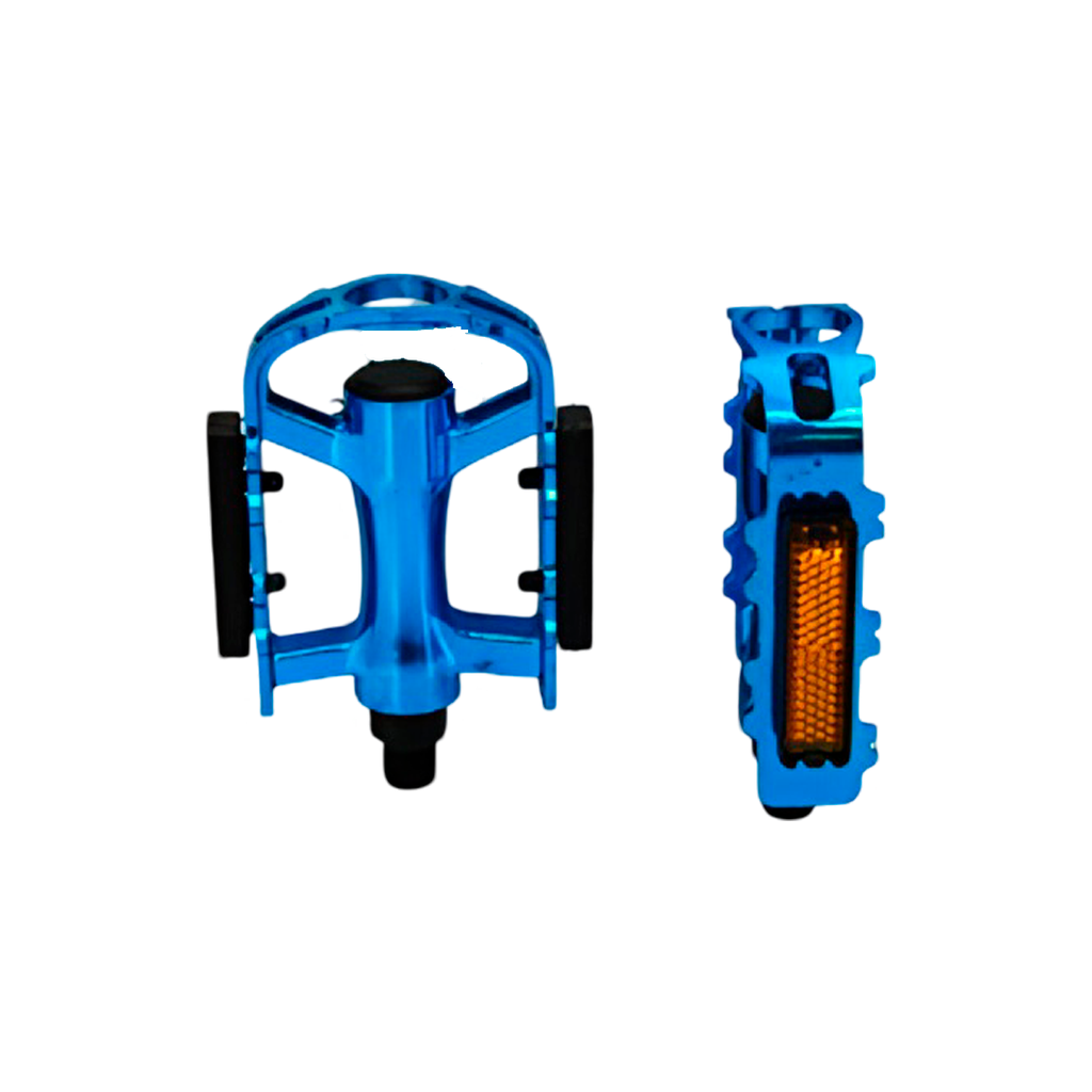 Pedal bicicleta aluminio 1/2" con balin mx-p818 azul