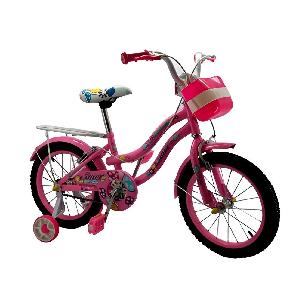 Bicicleta 16 bmx niña 1v limit con guias blanco/rojo armada