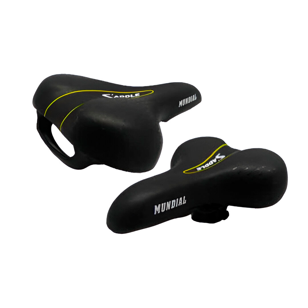 Montura bicicleta saddle az-6026 t-02 negro/amarilla