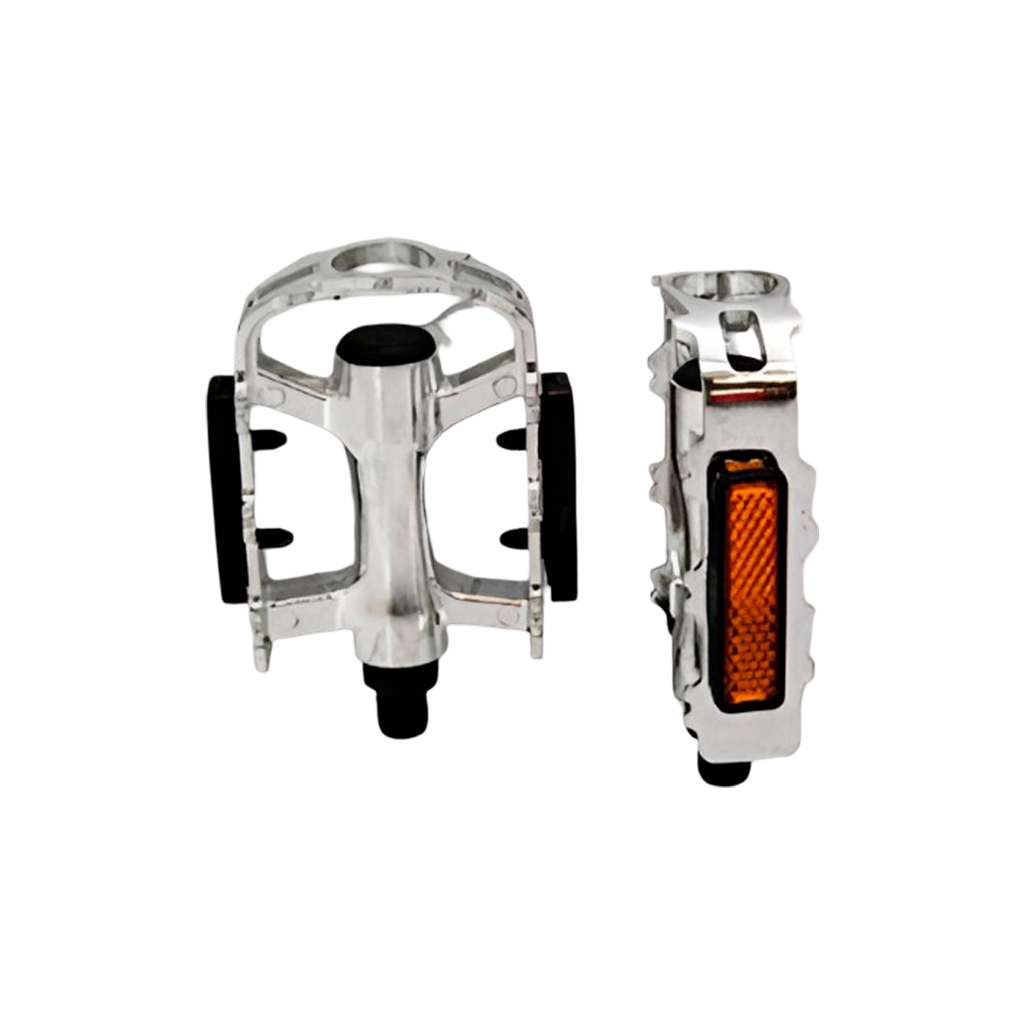 Pedal bicicleta aluminio 1/2" con balin mx-p818 plateado