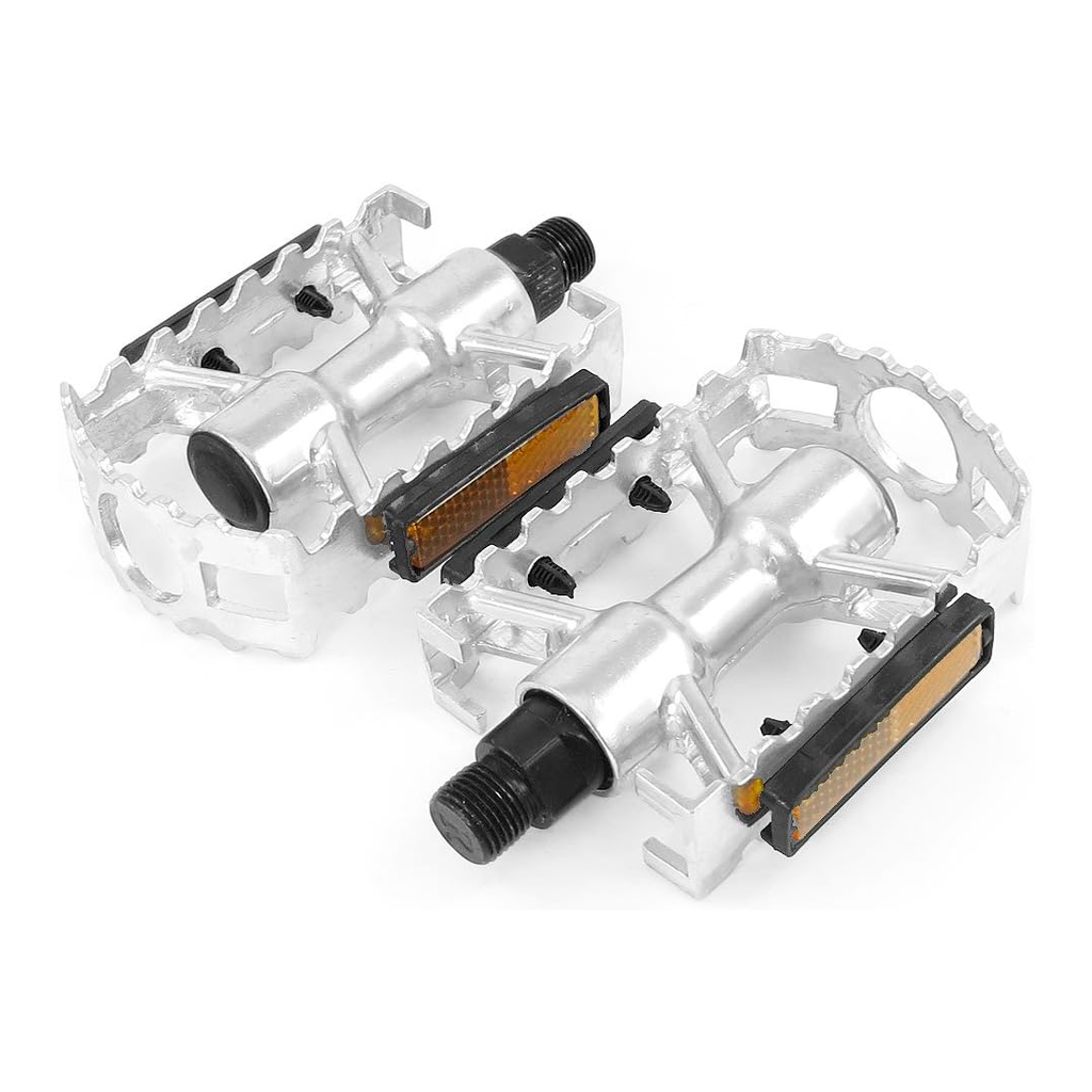 Pedal bicicleta aluminio 9/16" con balin mx-p818 plateado