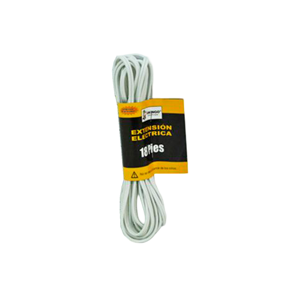 Extension electrica 18' 15a 2/16g vikingo 8-800804n blanco