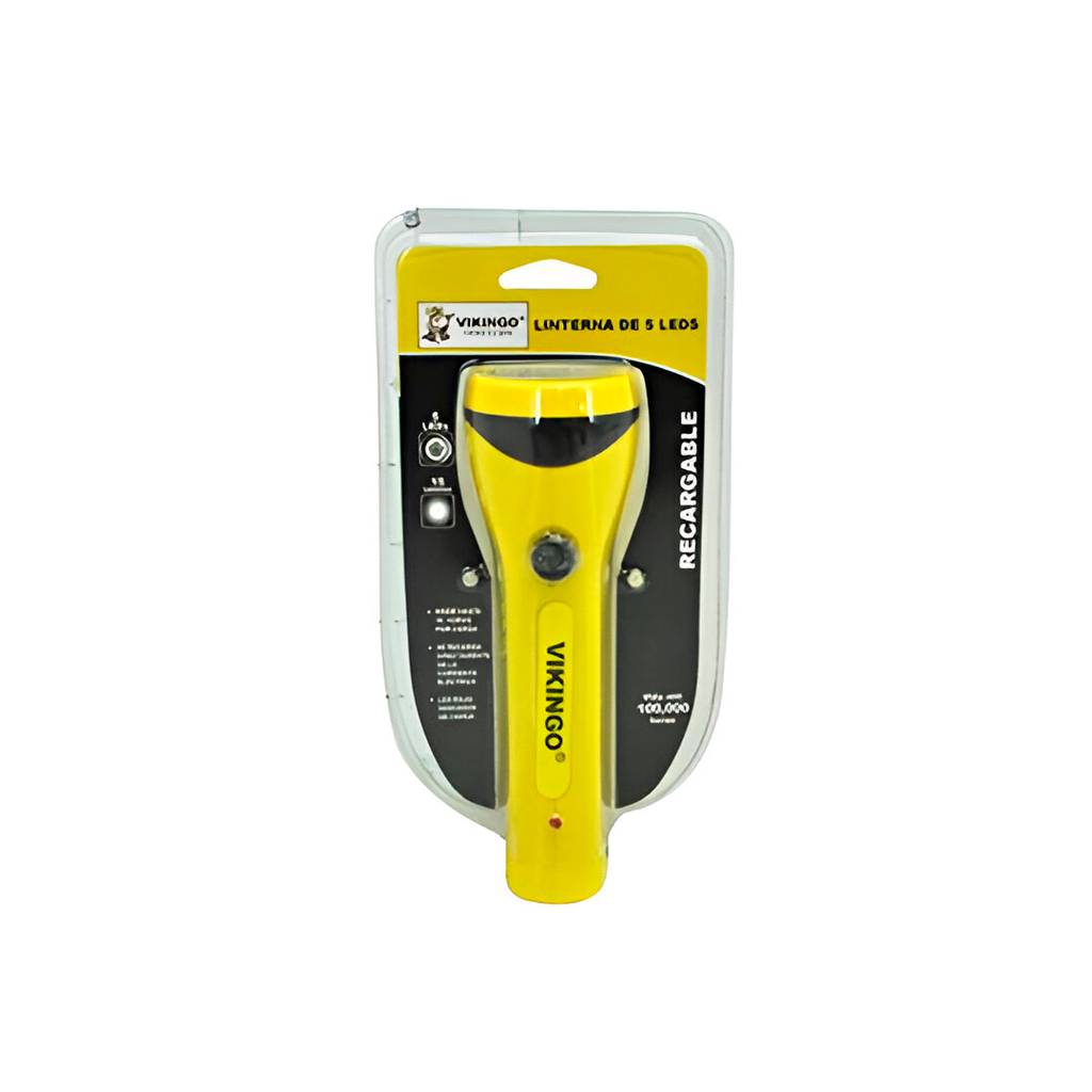 Foco mano 5led recargable vikingo vk-5led