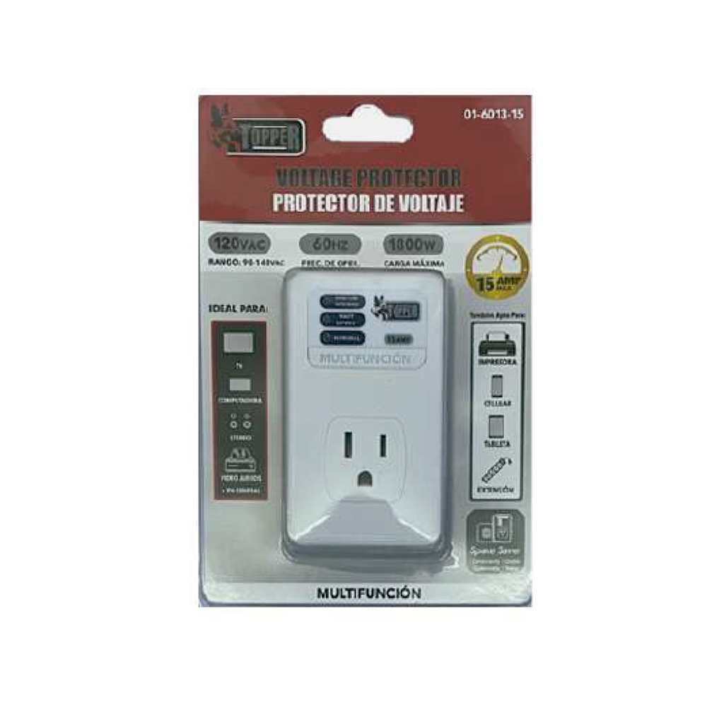 Protector voltaje multifuncion topper 6013-15