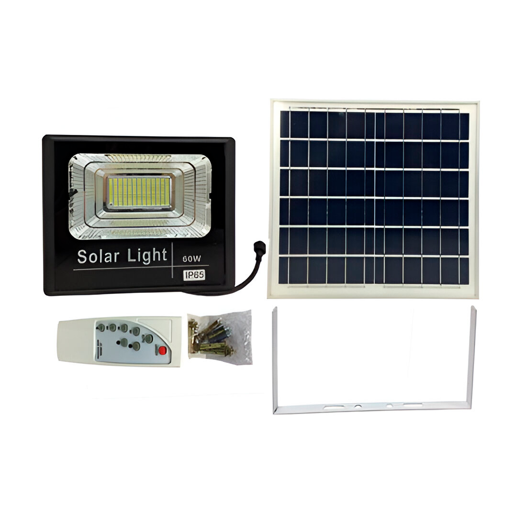 Reflector electricidad led 60w con panel sol rxa03