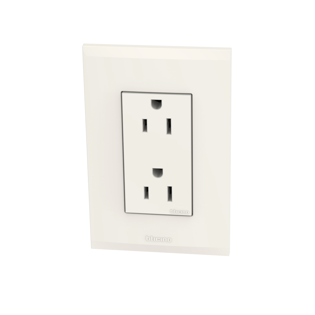 Tomacorriente doble nobile bti2228em m