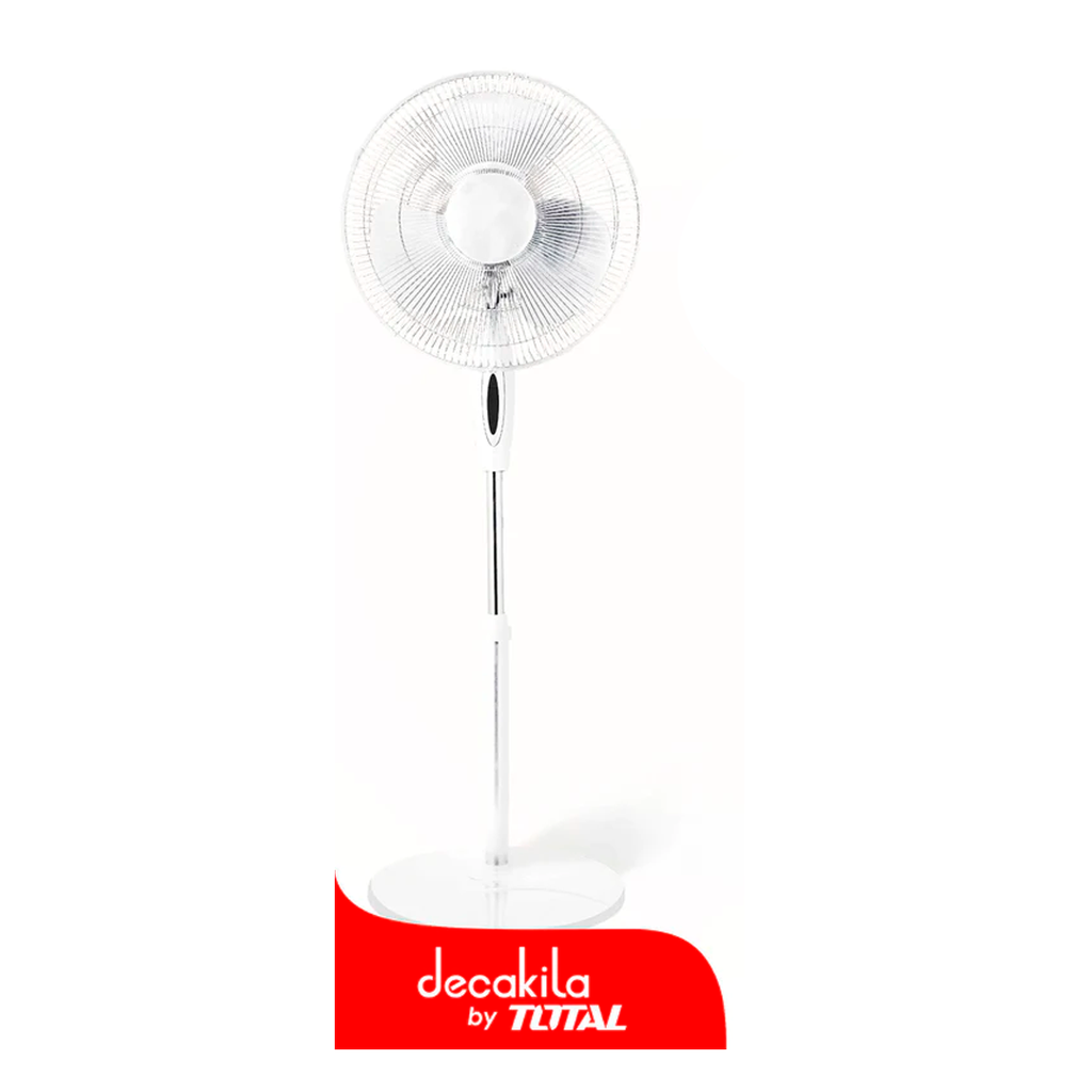 Ventilador pedestal 16" 3a 3v decakila kufc007b blanco