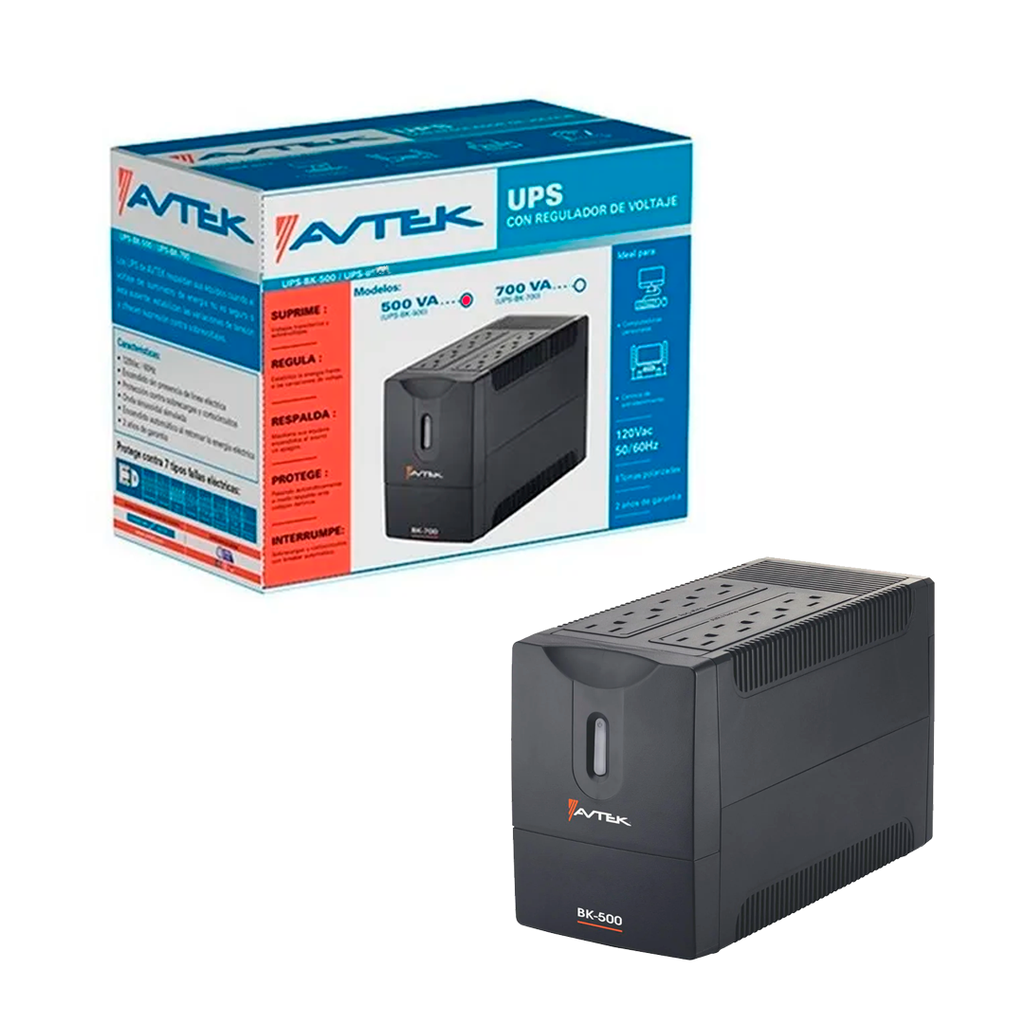 Fuente poder ups 500va 15 min avtek