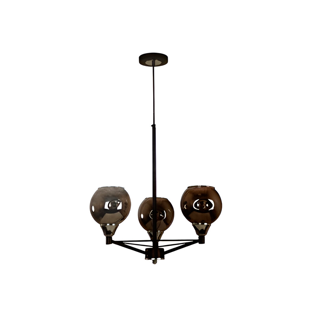 Lampara colgar 3l 40w lumi 22697-2 negro cromo