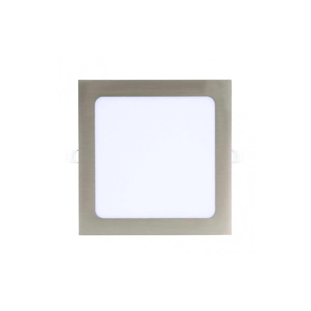 Lampara panel led 1l 18w 4639-4h niquel satinado 6k