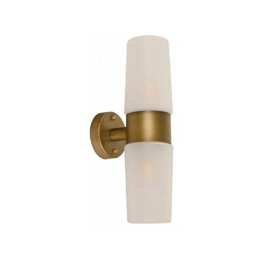 Lampara pared exterior 2l 10w lumi 23633 dorado