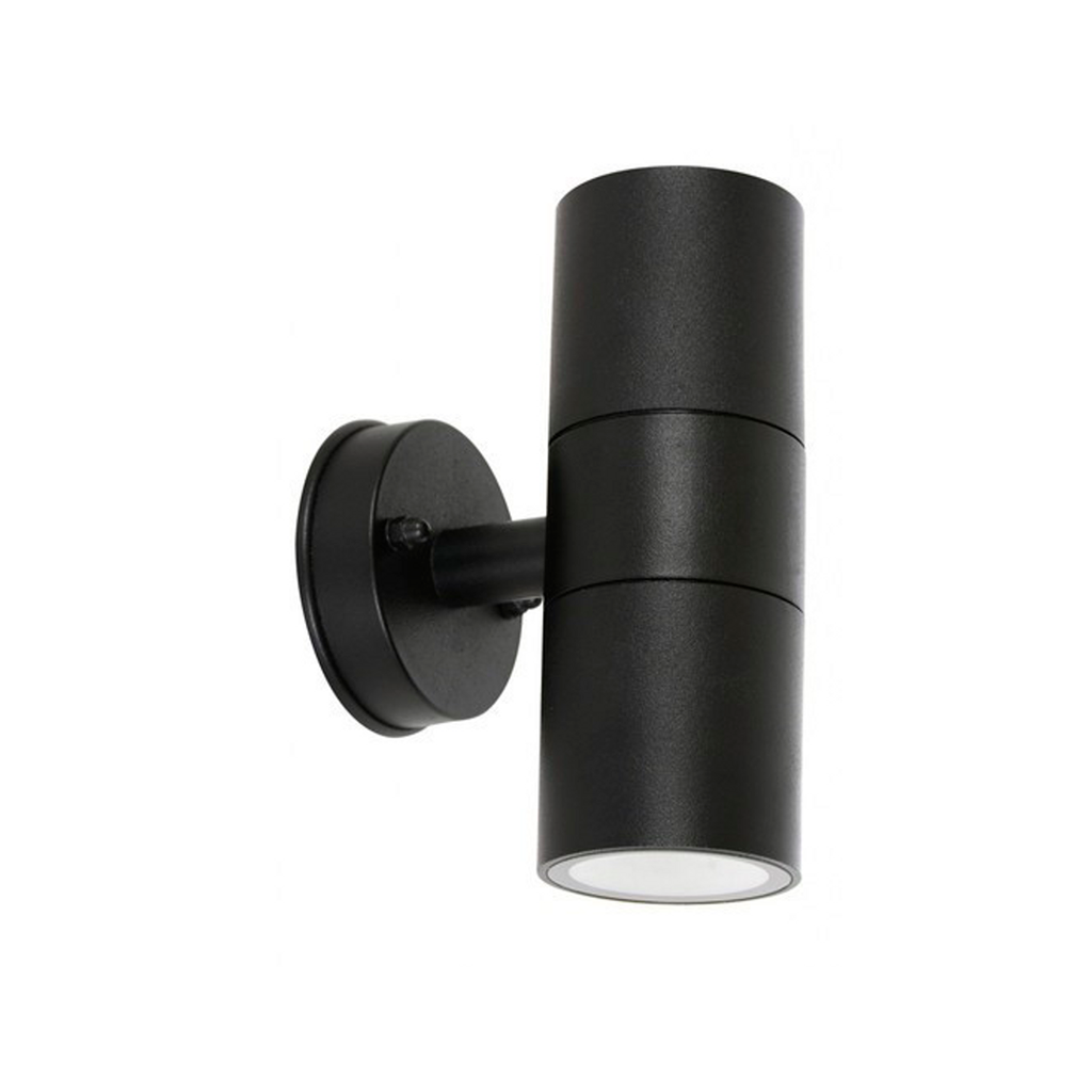 Lampara pared exterior 2l lumi 4726-2 negro mate