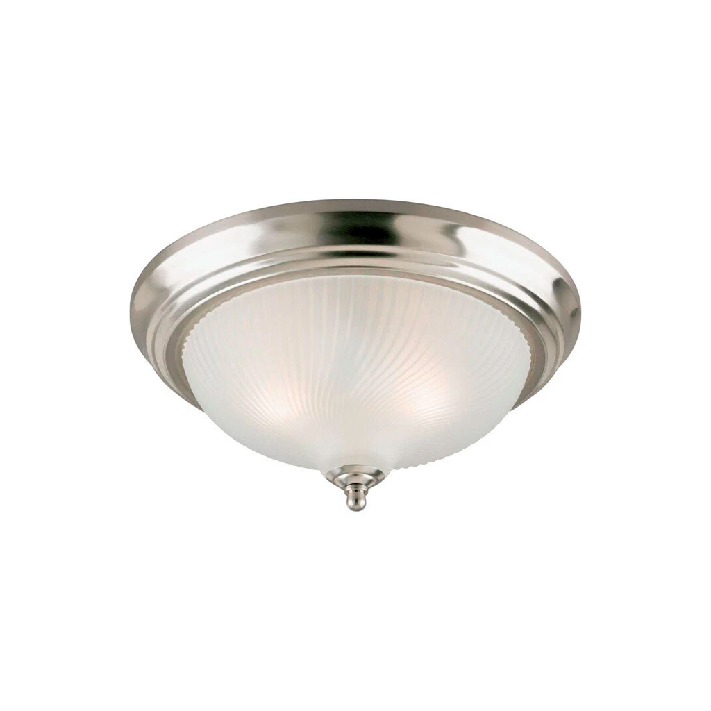 Lampara techo 2l westing 64305 niquel vidrio blanco