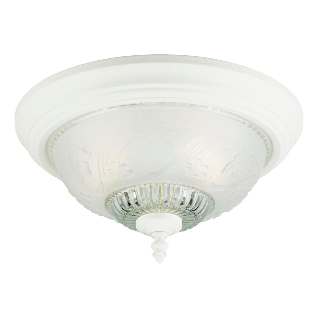 Lampara techo 2l westing 66162 blanco vidrio transparente
