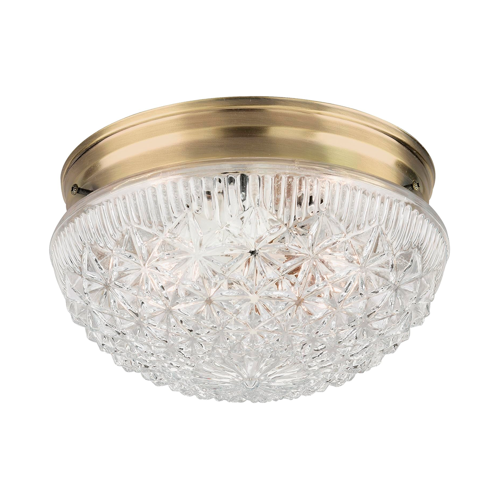 Lampara techo 2l westing 66610 bronce vidrio transparente