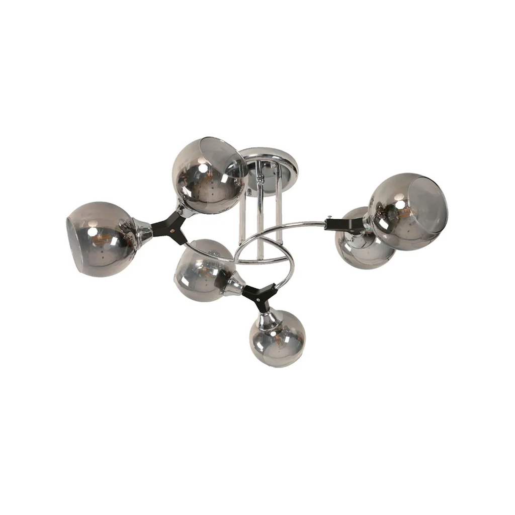 Lampara techo 6l 60w lumi 22699-4 cromo