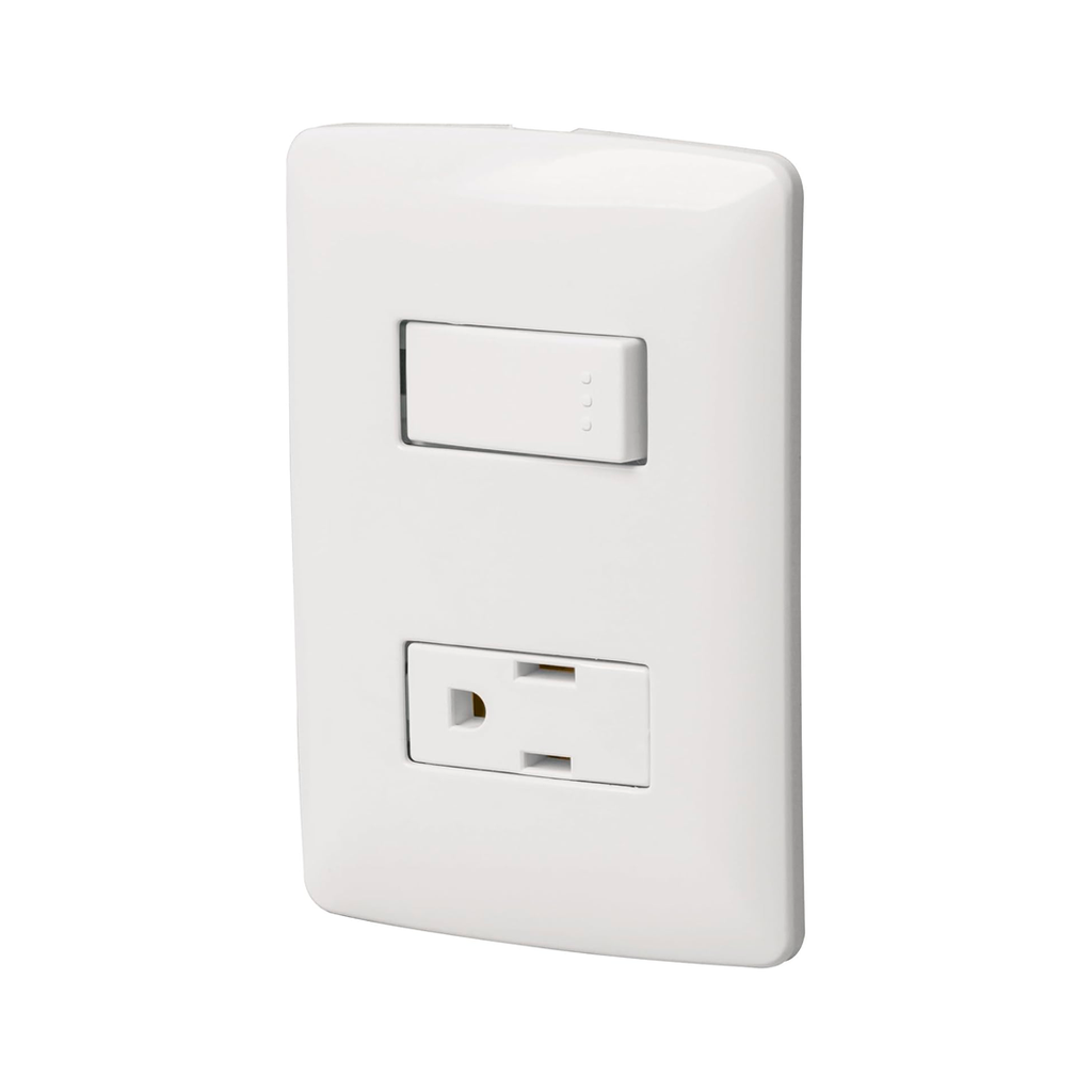 Switch sencillo con toma luzica pu5231