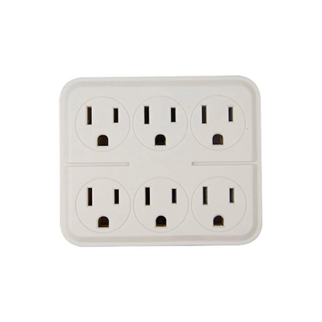 Tomacorriente multiple 6ench ct-027w