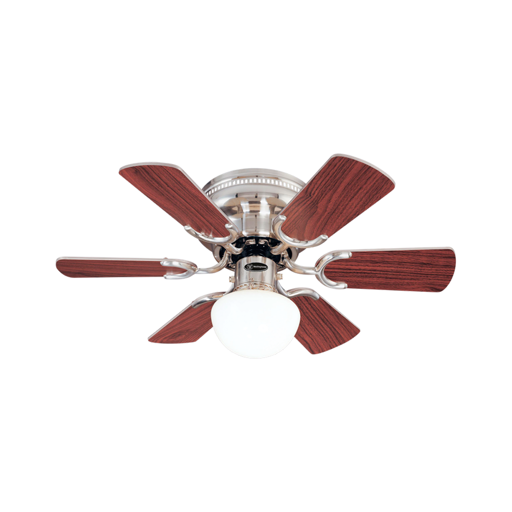 Ventilador techo 30" 6a 1l petite 72394 niquelado