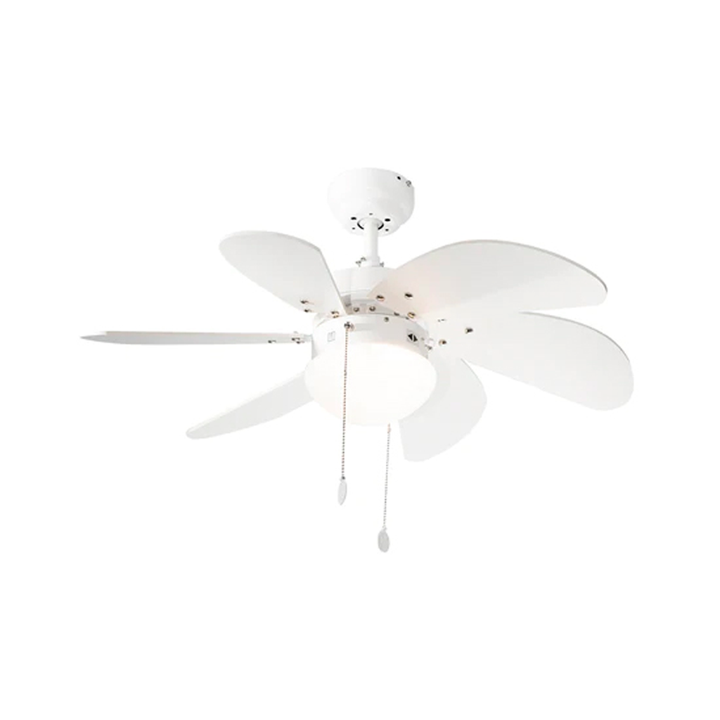 Ventilador techo 32" 6a 1l desig 7905-1 blanco