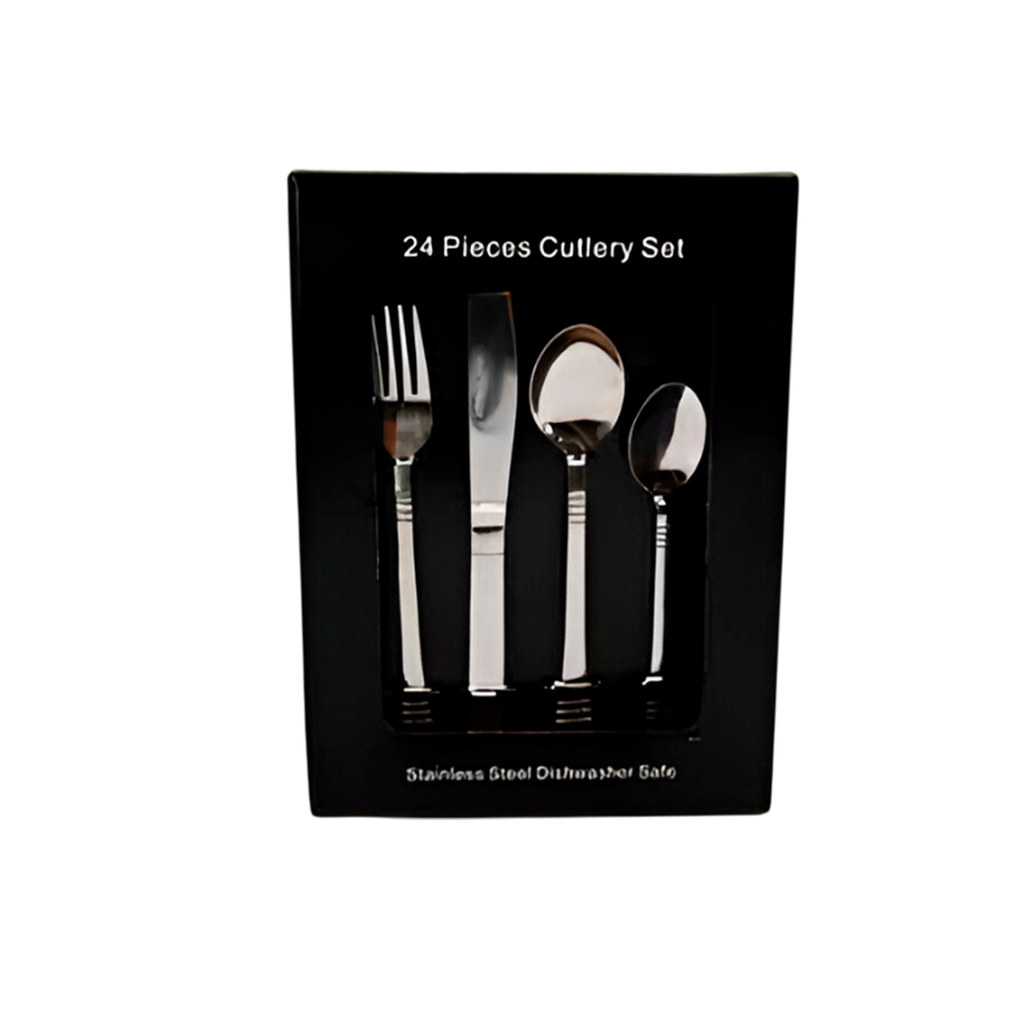 Cubiertos 24pc acero inoxidable lu16-24 caja