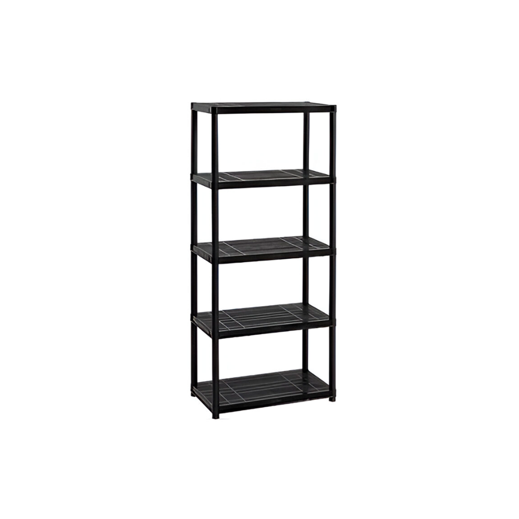Estante plastico 5niveles 28x15x67" rimax 9900 negro