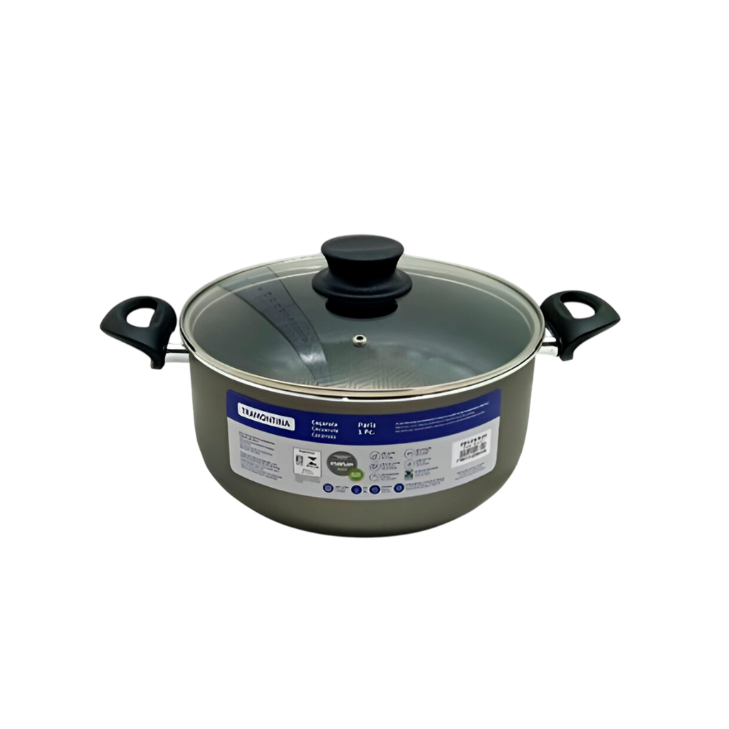 Olla de aluminio 26cm 6.3lt 2asas/tapa 28524/626