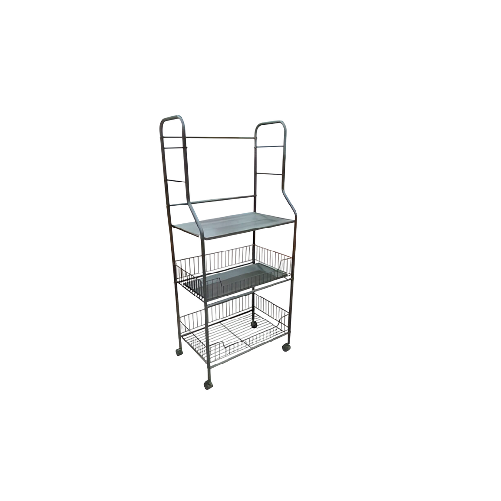 Organizador de madera/metal para cocina 56x35x125cm negro